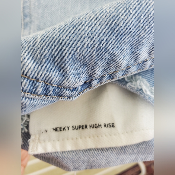 BDG Medium Blue Cheeky Super High Rise Shorts Sz. 26 - Picture 4 of 5